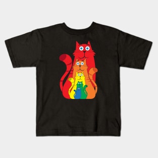 Rainbow cats Kids T-Shirt